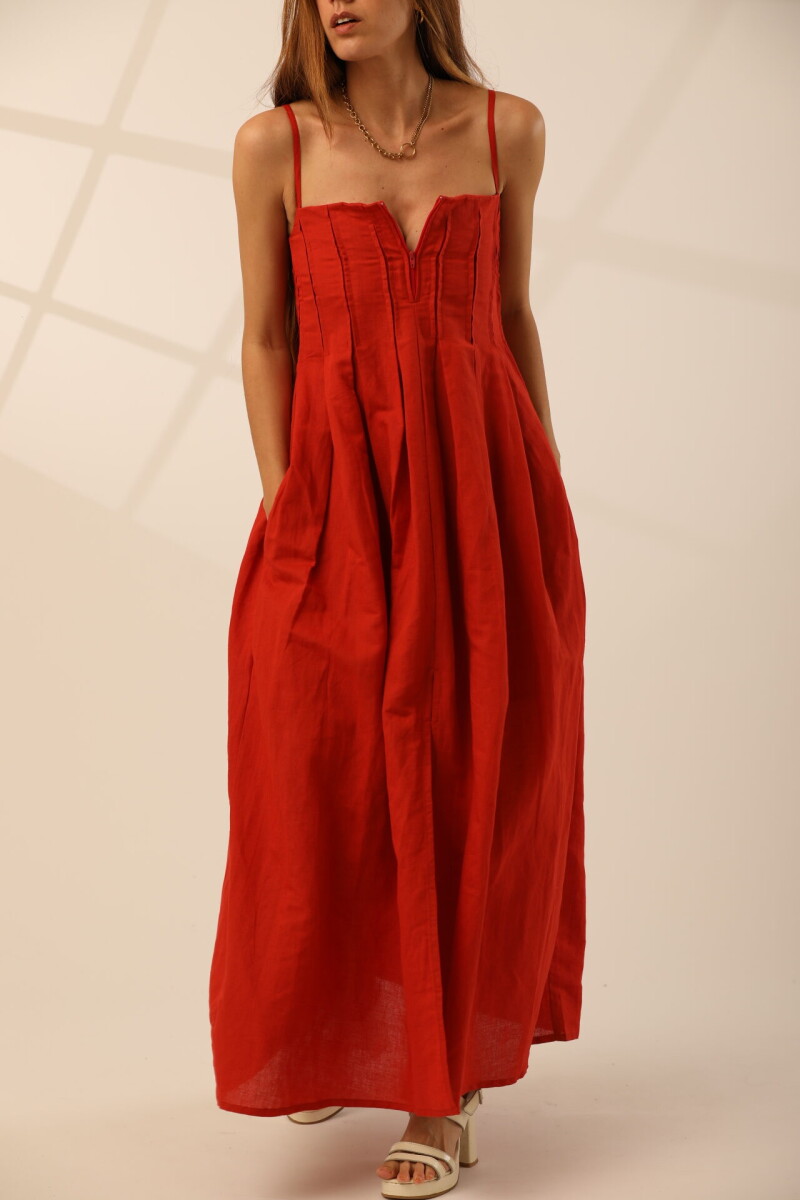 Vestido Marga Tomate