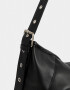 Saca Cartera Hobo Con Hebilla - Negro