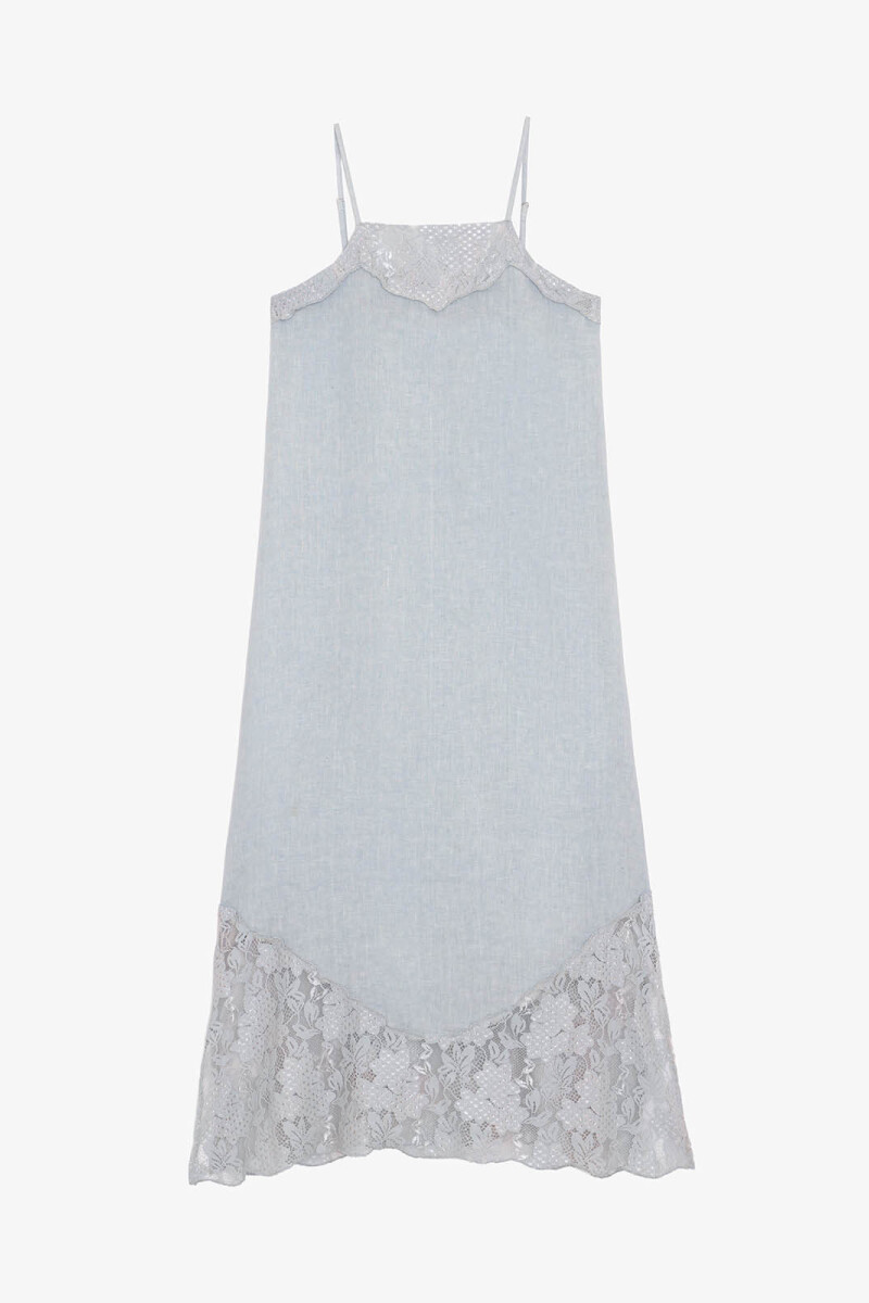 VESTIDO ENCAJE Gris
