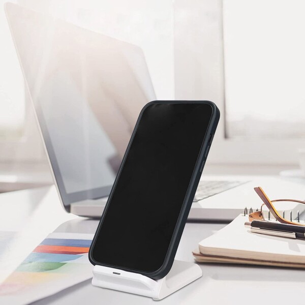 Cargador Inalambrico Qi Base Dock Carga Rapida 15w Soporte Color Variante Blanco