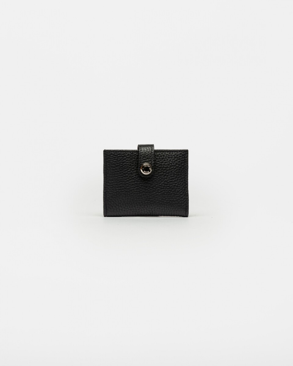 Billetera Sand En Cuero Graneado - Negro 