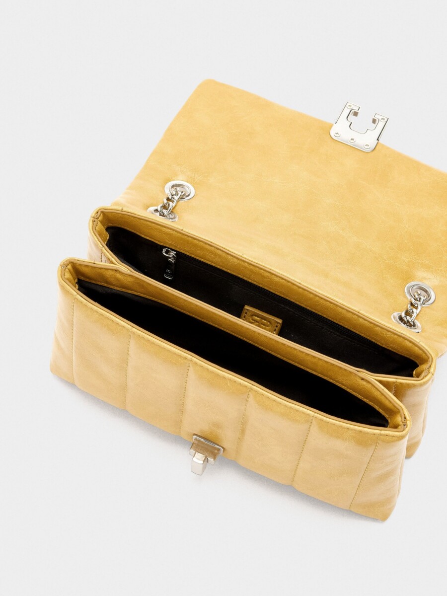 Bolso De Hombro Acolchado amarillo