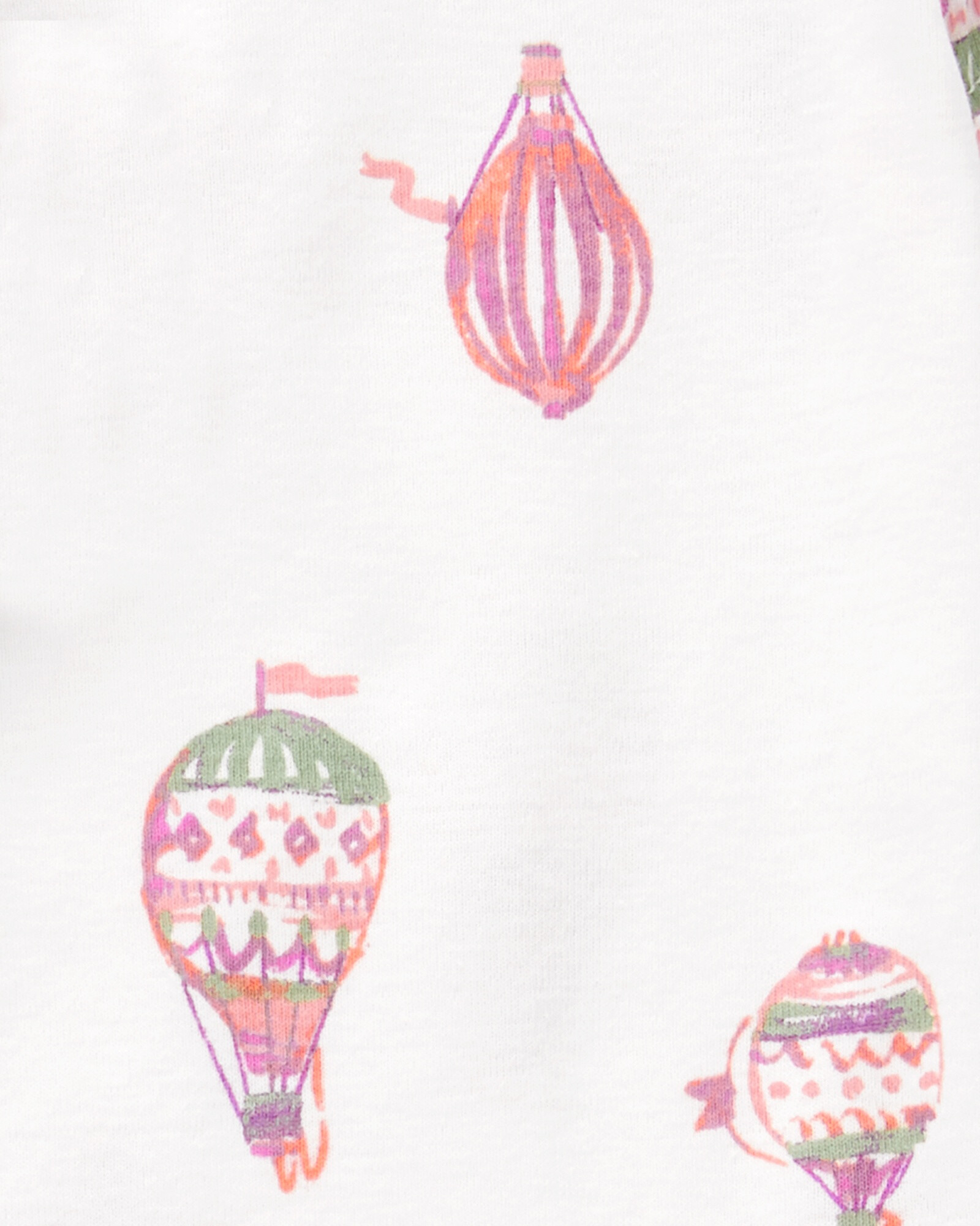 Set tres piezas de algodón, pantalón y bodies, diseño globo Set tres piezas de algodón, pantalón y bodies, diseño globo