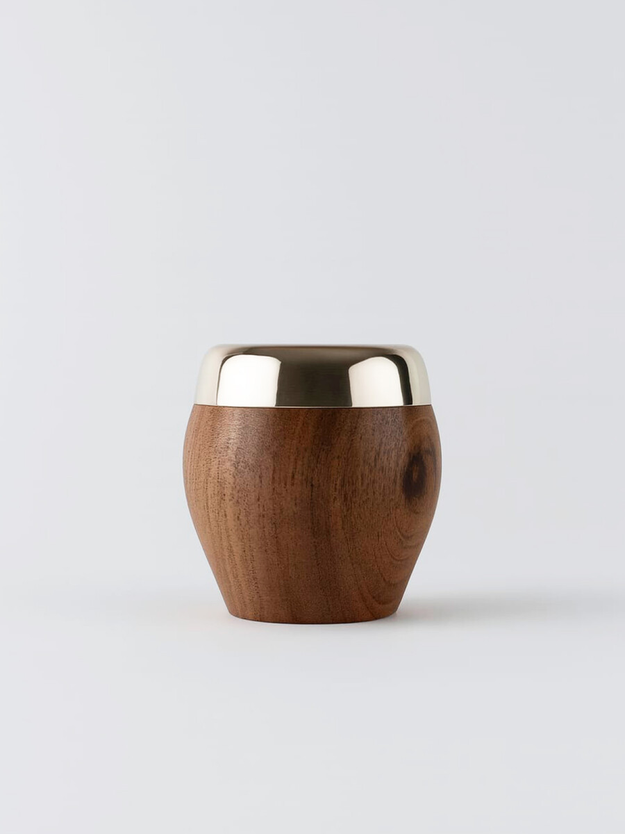 Mate de Algarrobo con boca de Plata 