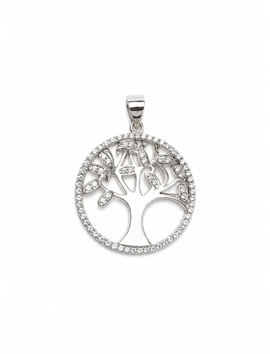 Colgante con árbol de la vida y zirconias 