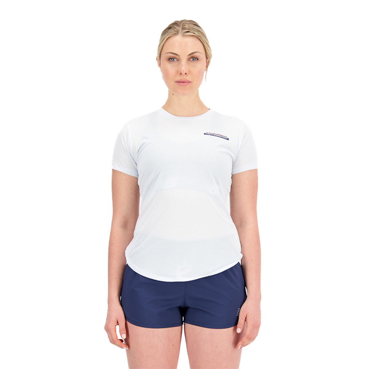 Remera New Balance Graphic Accelerate Short Sleeve Top - Azul 