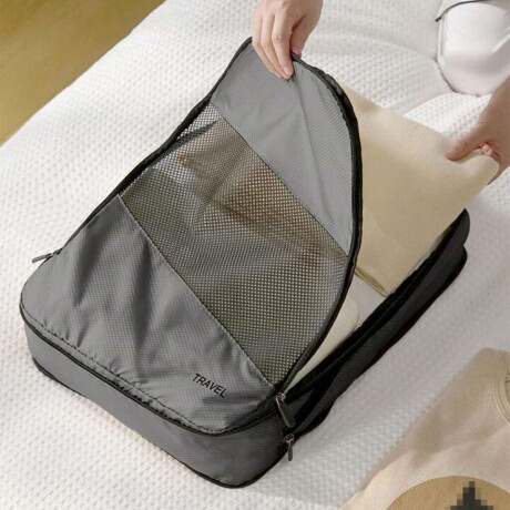 Set de 6 organizadores de ropa para viaje Gris