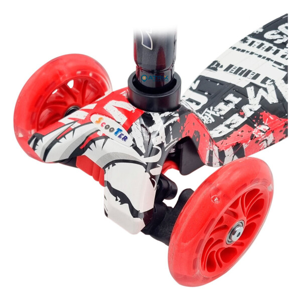 Monopatin Tripatin Scooter Luces Regulable Infantil Niños Variante Diseño Calavera