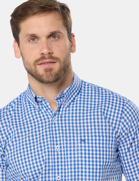 CAMISA SPORT A CUADROS Azul