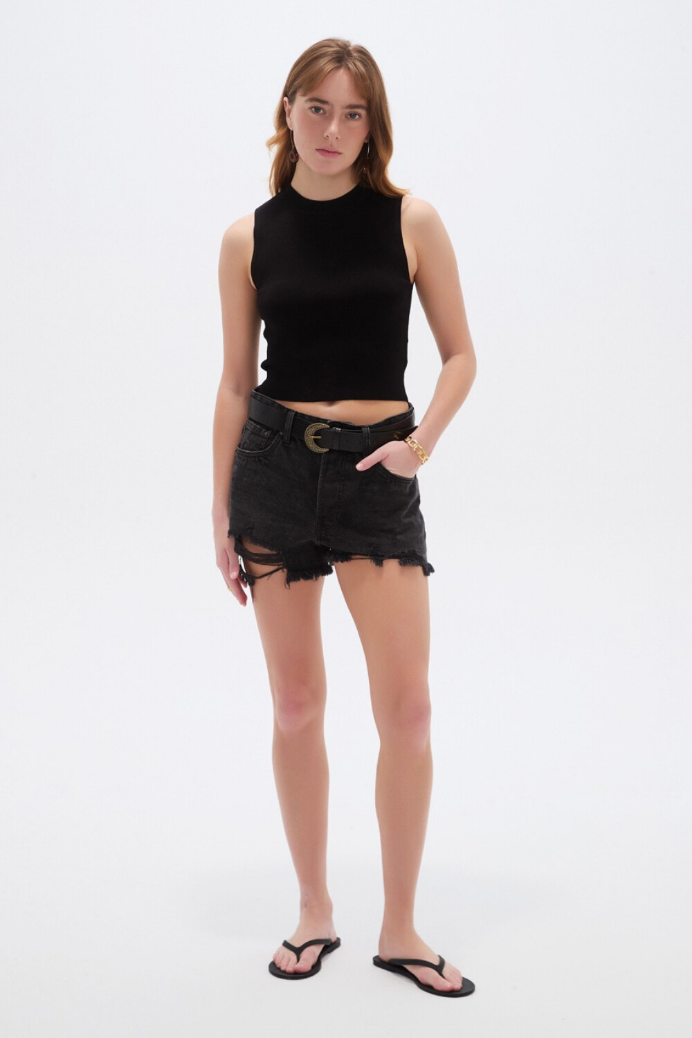 Short Celest Gris Oscuro
