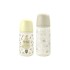 Set x2 biberones Suavinex 270ml + 360ml - Prints birds beige