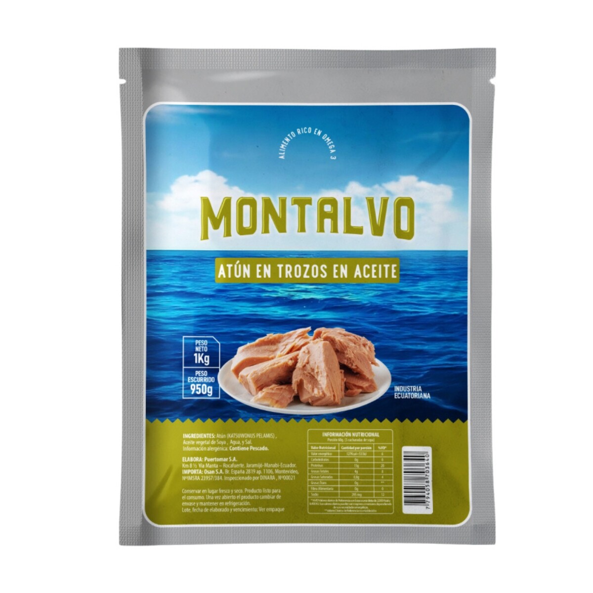 Atún en Trozos en Aceite Montalvo 1 KG 