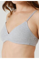 SOUTIEN ALGODON Y LYCRA DOBLE GRIS MELANGE