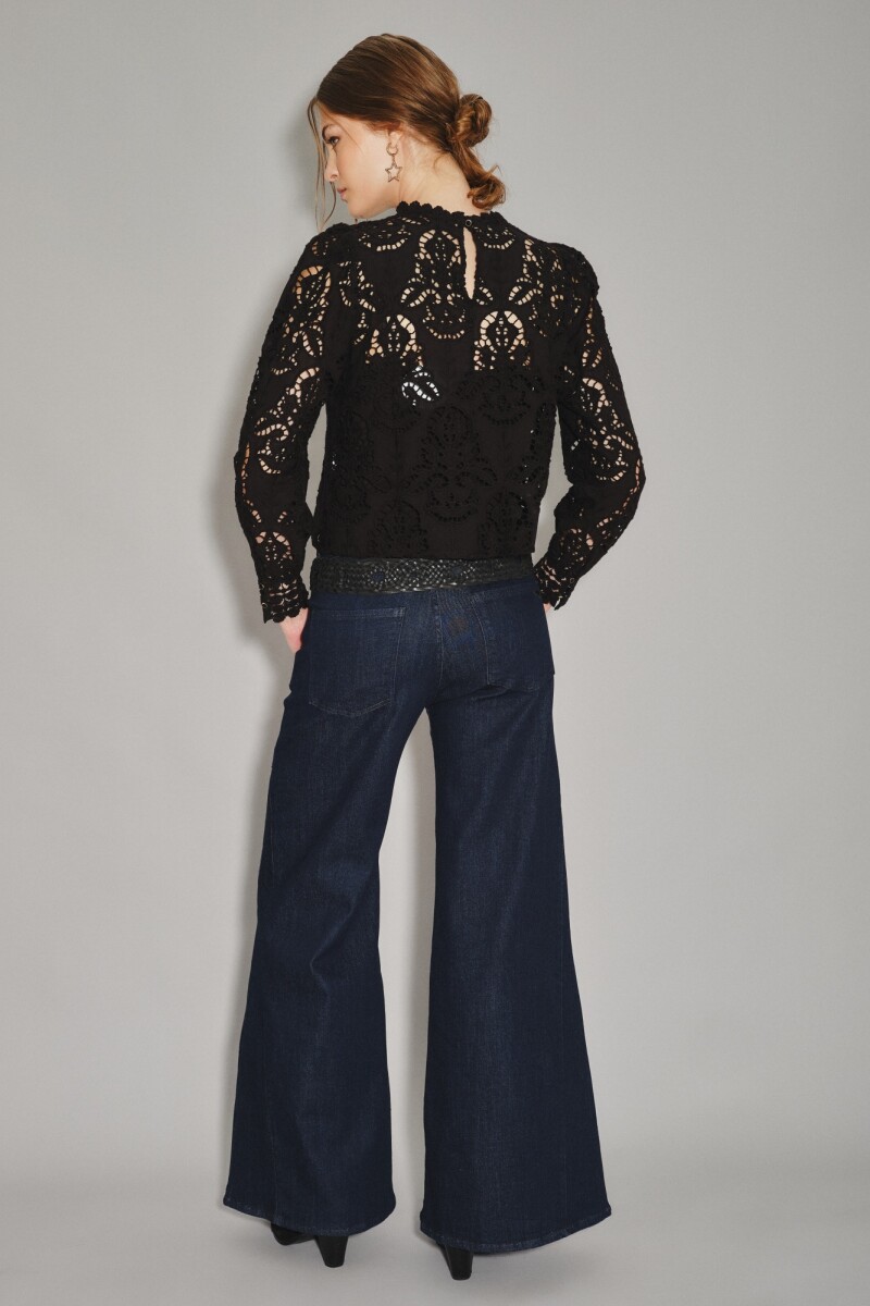 JEN OXFORD PATCH RAW Azul