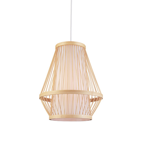 Lámpara colgante de bambú con difusor opal Ø30cm IX9144