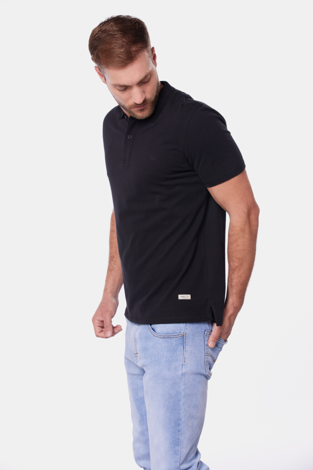 REMERA POLO JERSEY LISA Negro