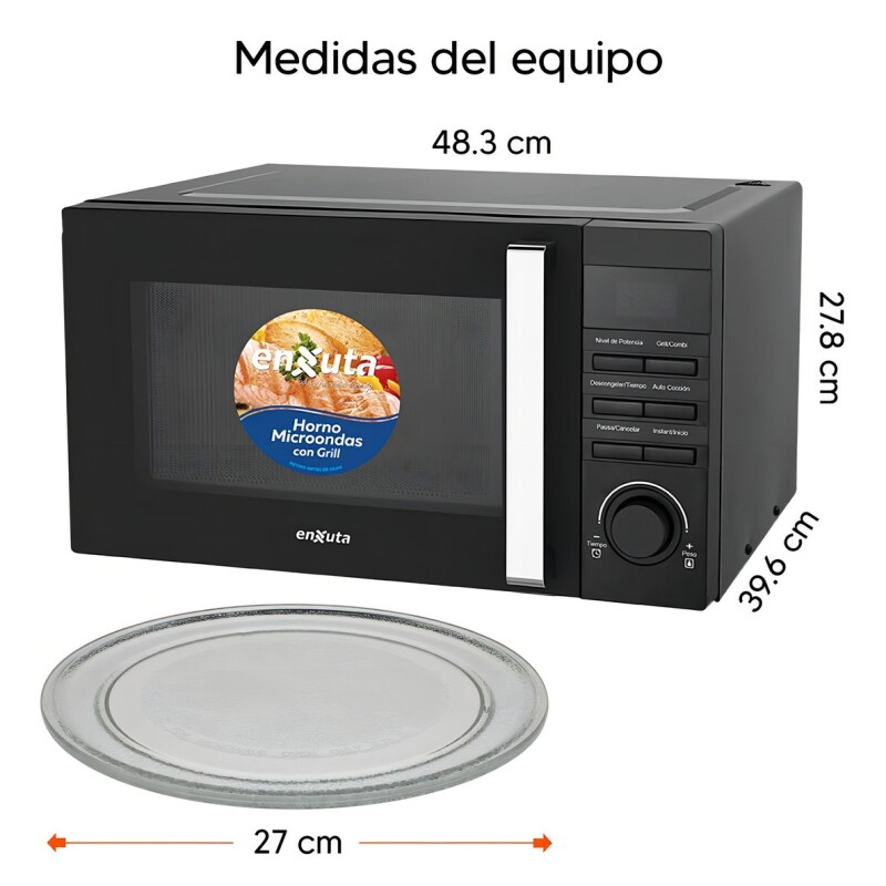 Microondas Grill Enxuta Moenx0323dgn Negro 23l 220v Microondas Grill Enxuta Moenx0323dgn Negro 23l 220v