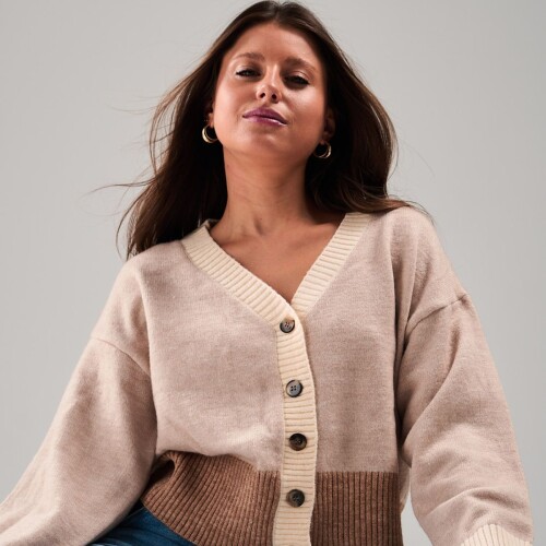 Saco cardigan slowly Beige Off