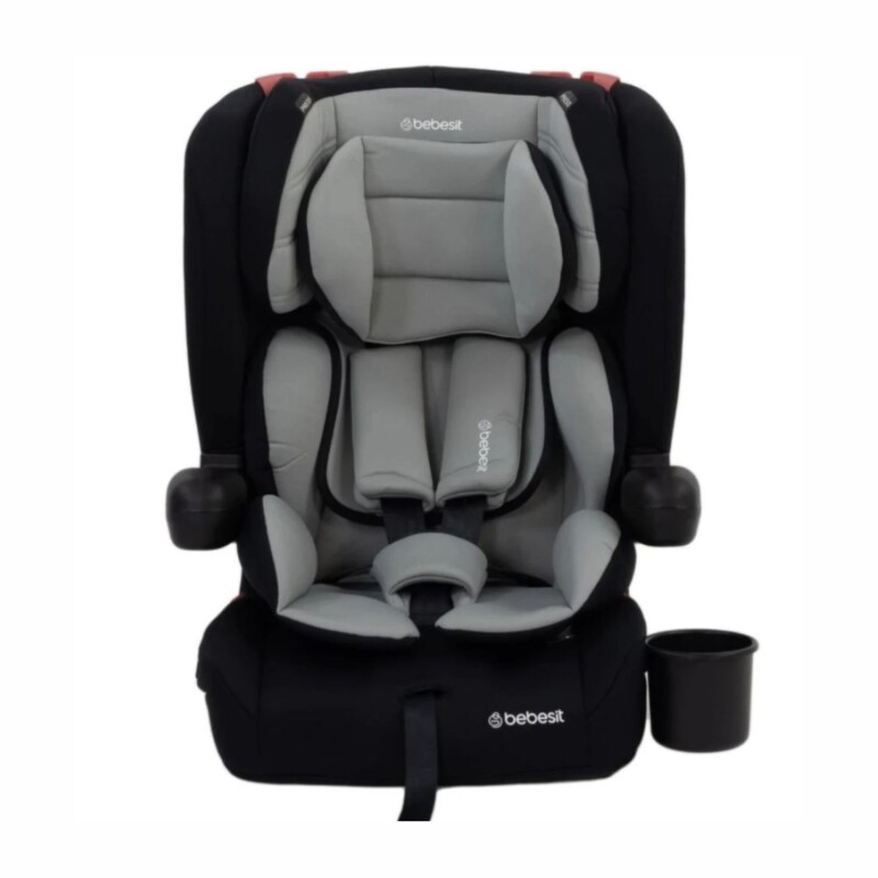 Silla butaca para auto Bebesit Smart plegable con posavaso hasta 36kg Gris