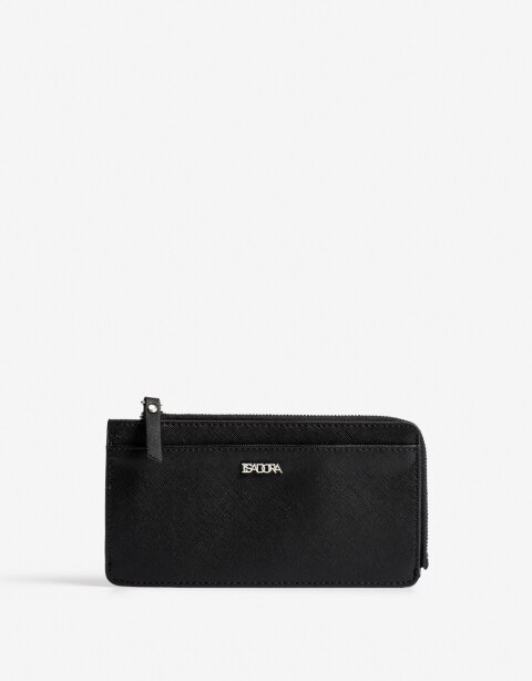Ficheros Billetera Fichero Rectangular Con Cierre - Negro