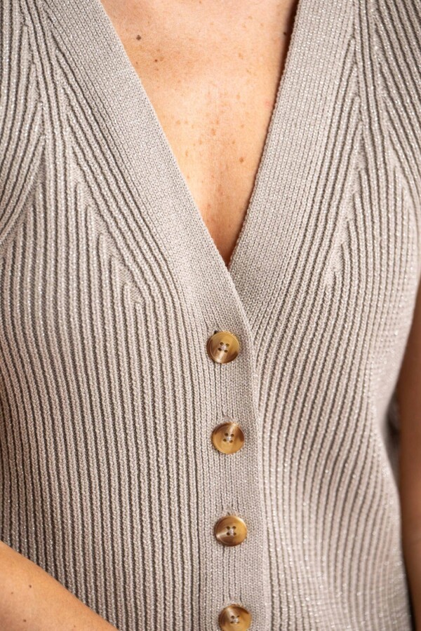 Chaleco Lurex Plata
