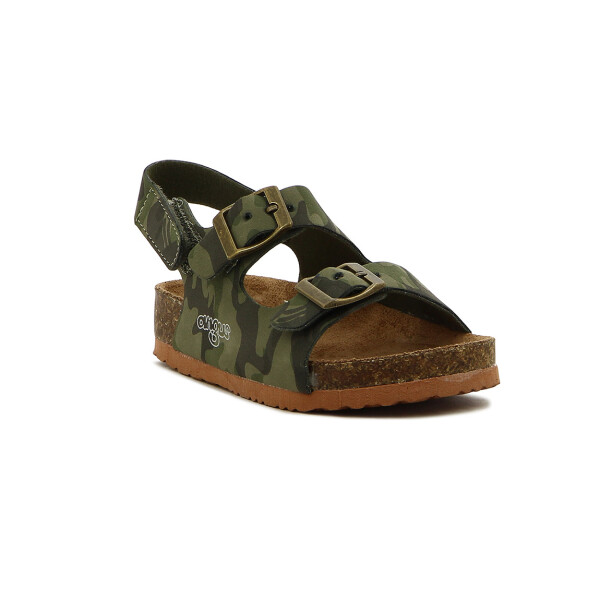 Angus Sandalia Niño Dos Tiras C/ Hebilla Y Pulsera Con Velcro Camuflado