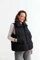 Chaleco puffer grueso NEGRO