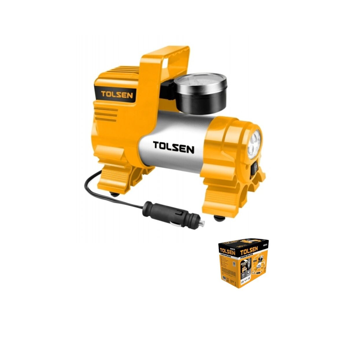 INFLADOR 12V 30L/MIN TOLSEN Inflador 12v 30l/min Tolsen