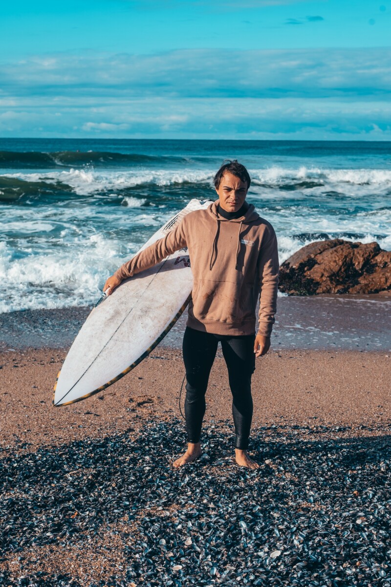 Hoodie Good Vibes Over Fit / Marrón U