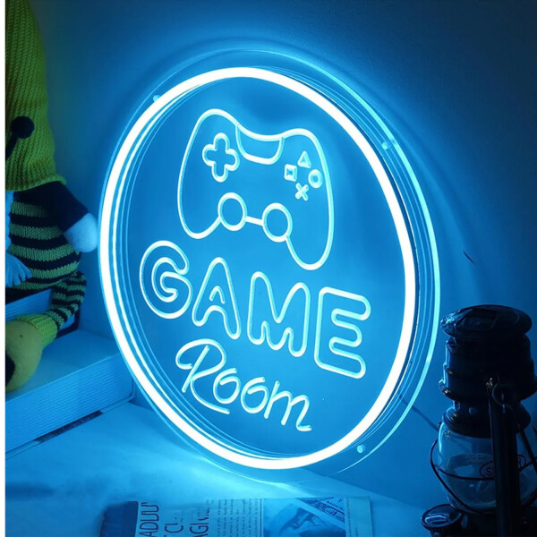 Letrero Neon Cuadro Led Game Room Usb LETRERO NEON "GAME ROOM" HY-7850