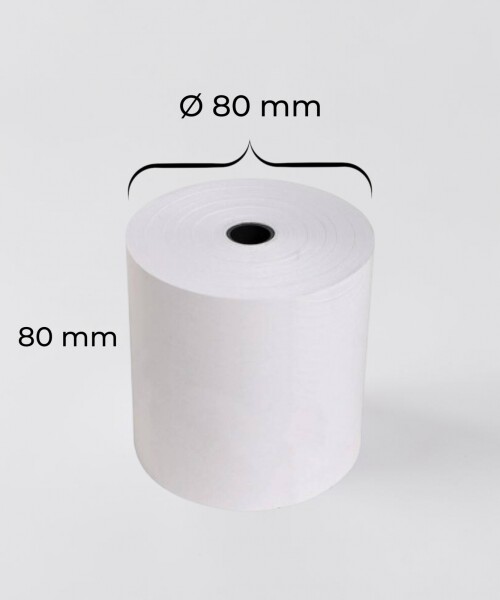 Rollo Ticketera Termico liso 80mm x 80 m - BLANCO Rollo Ticketera Termico liso 80mm x 80 m - BLANCO