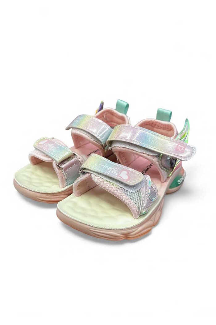Sandalia de niña con velcros 2625 Rosa