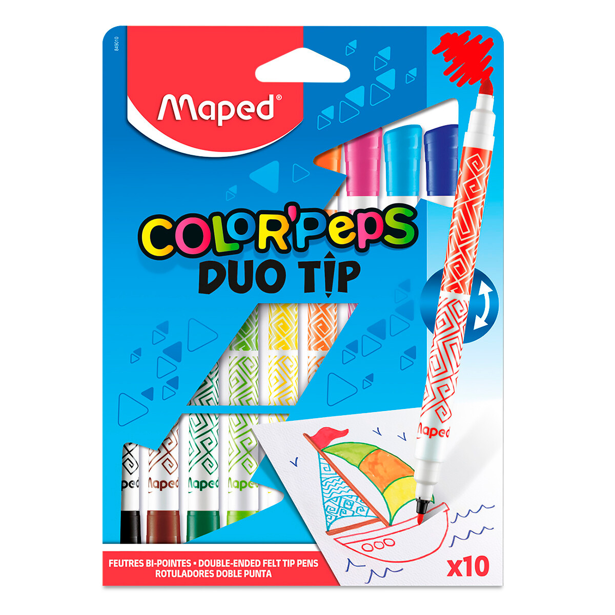 Marcadores Maped duo tip x10 unidades - COLORES SURTIDOS 