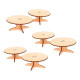 Pack X6 Posa Cupcakes Candy Bar Mdf Cumpleaños Madera Marrón