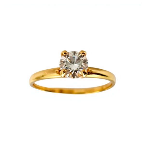 Anillo Solitario-Oro bajo-Piedra zirconia-AN8055 conpiedra