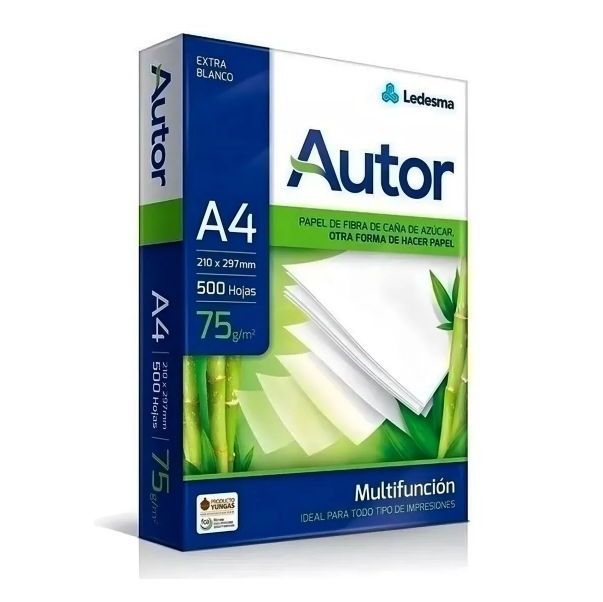 Resma Autor A4 Multifunción De 500 Hojas De 75g Blanco 