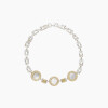 Pulsera en plata y oro con 3 nácar Pulsera En Plata Y Oro Con 3 Nácar