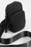 Porta celular con bolsillo de tela negro