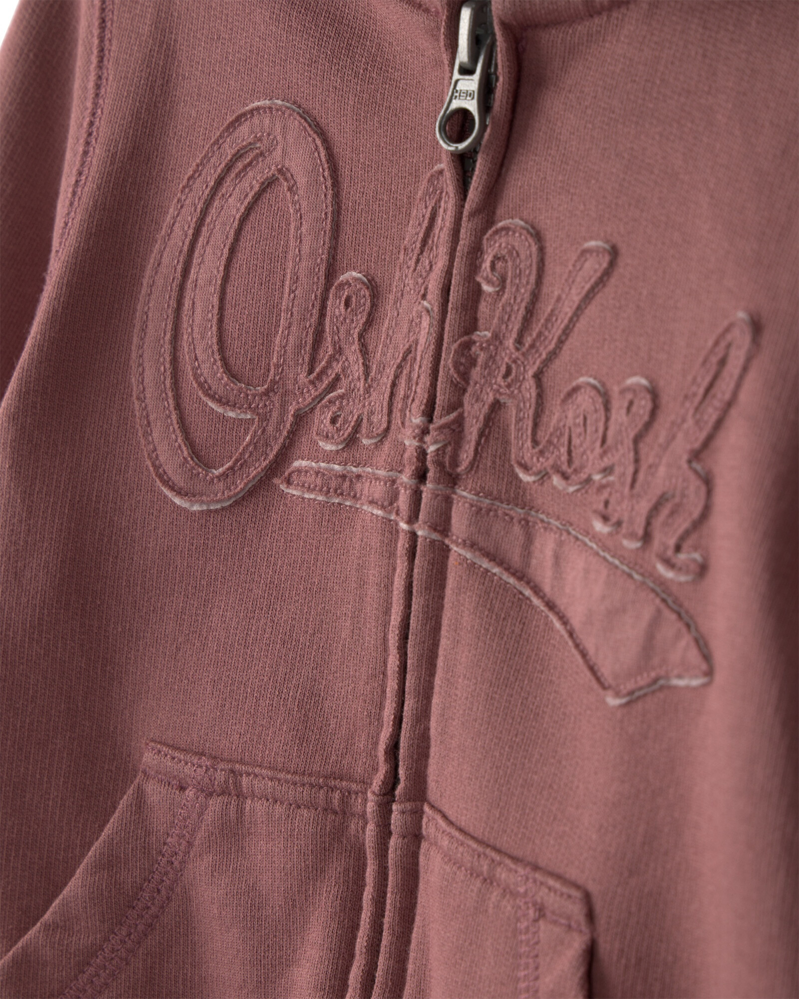 Campera de algodón, marrón, con capucha y logo Campera de algodón, marrón, con capucha y logo