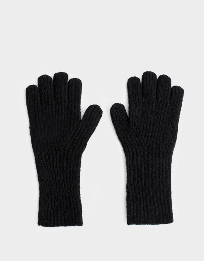 Guantes Varios Romántico Guantes Tejidos Largos - Negro