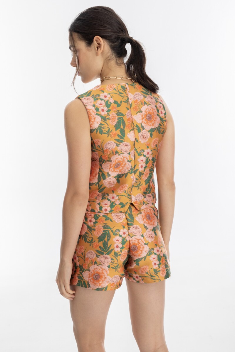 SHORT METALICO Naranja
