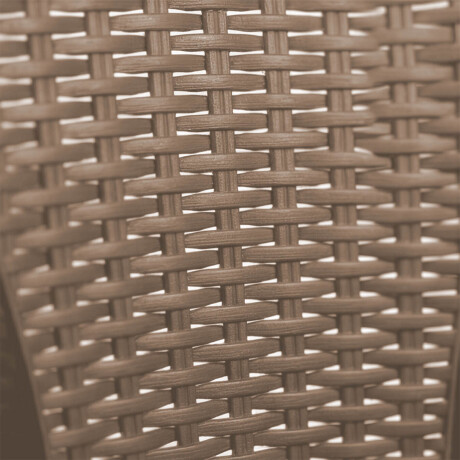 Silla Jardín Rambo Rattan Apoyabrazos Apilable Exterior Marron Claro