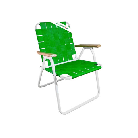 Silla Playa Acero 7/8 Epoxi Con Cinta Reforzada Verde Silla Playa Acero 7/8 Epoxi Con Cinta Reforzada Verde