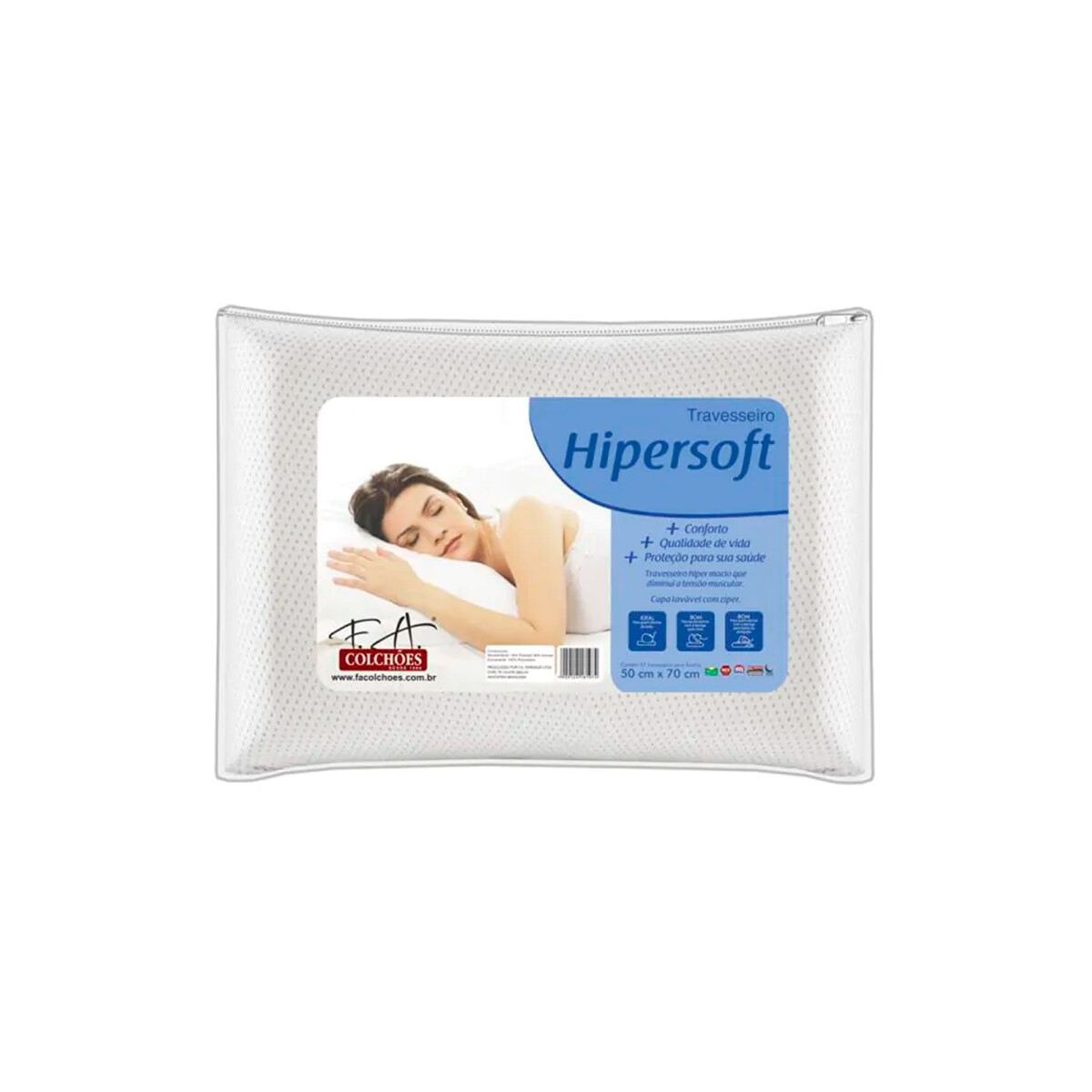 Almohada Hipersoft 50 X 70 Fa Colchoes 