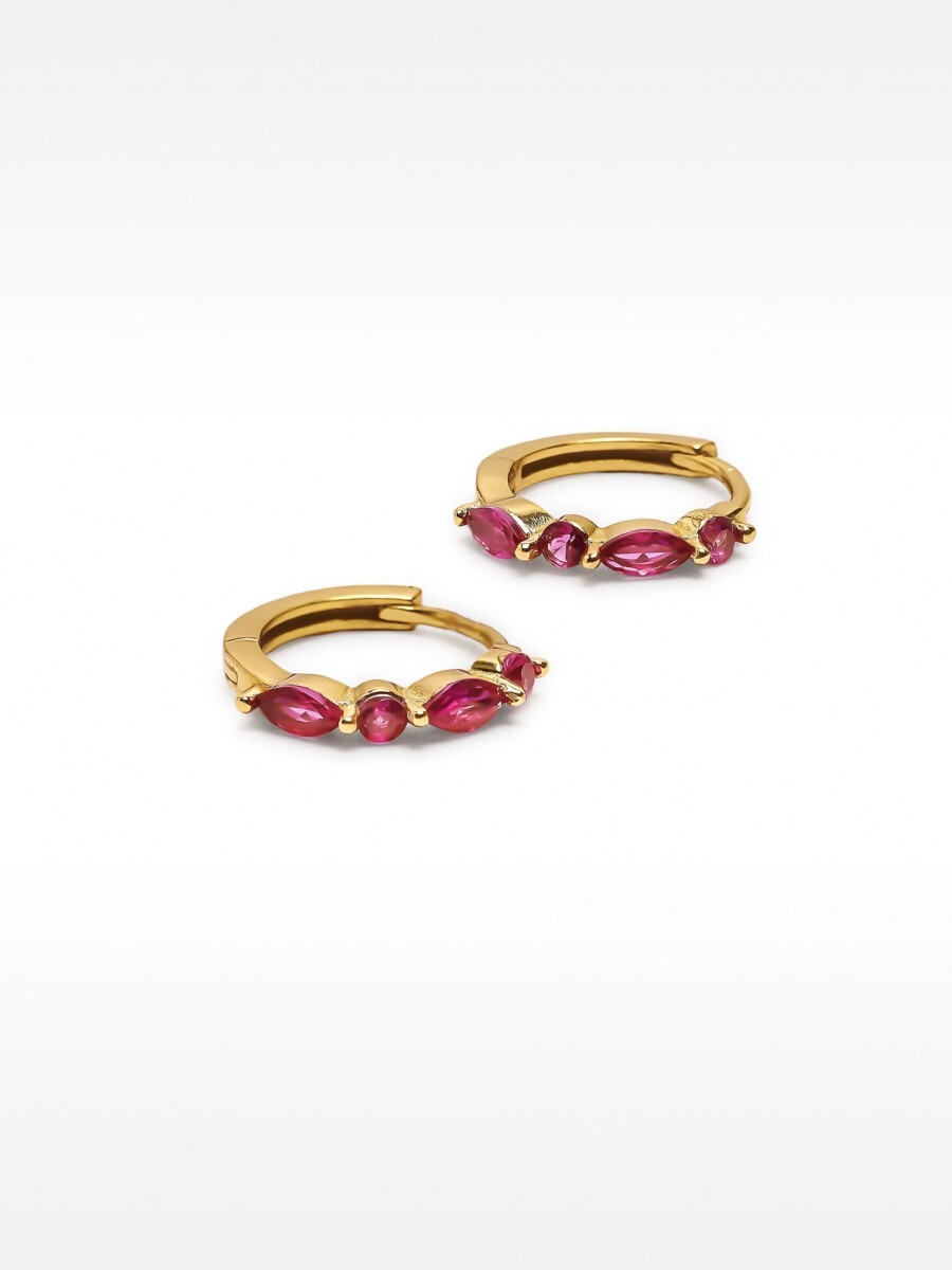 Aros Con Circonitas - Plata De Ley 925 rosa