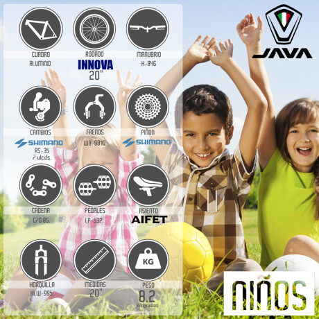 Bicicleta Para Niños Java Speedy Aluminio 7V 20''\n 001