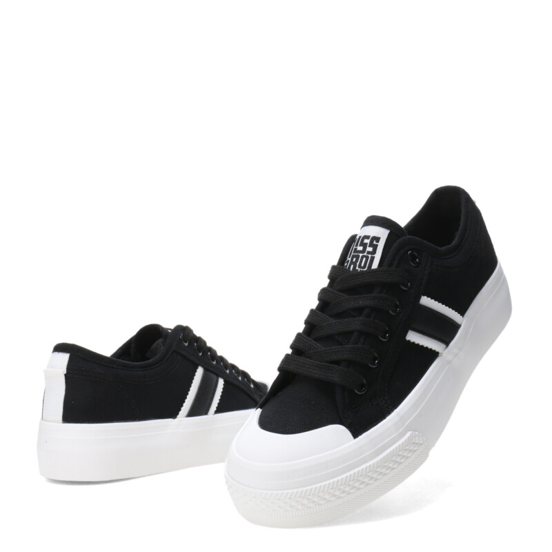 Championes de Mujer Miss Carol Dilon De Lona Negro