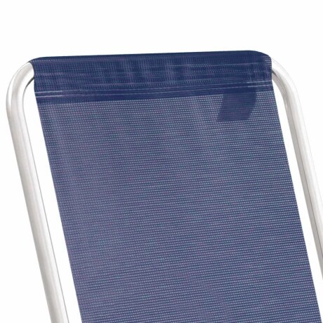 Kit 2 Reposeras Altas Plegables Aluminio Conforto Total Mor Azul Marino