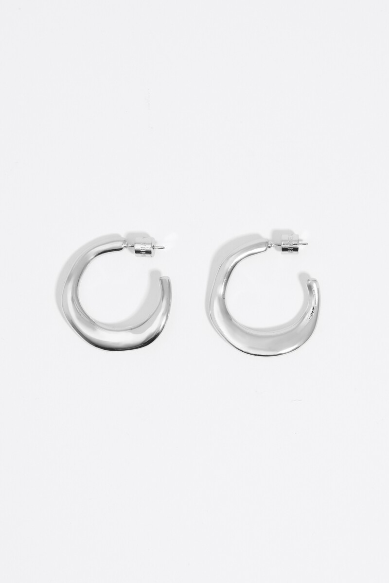PENDIENTES ARO IRREGULAR Plata