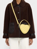 Mini Bolso De Mano Corazón amarillo